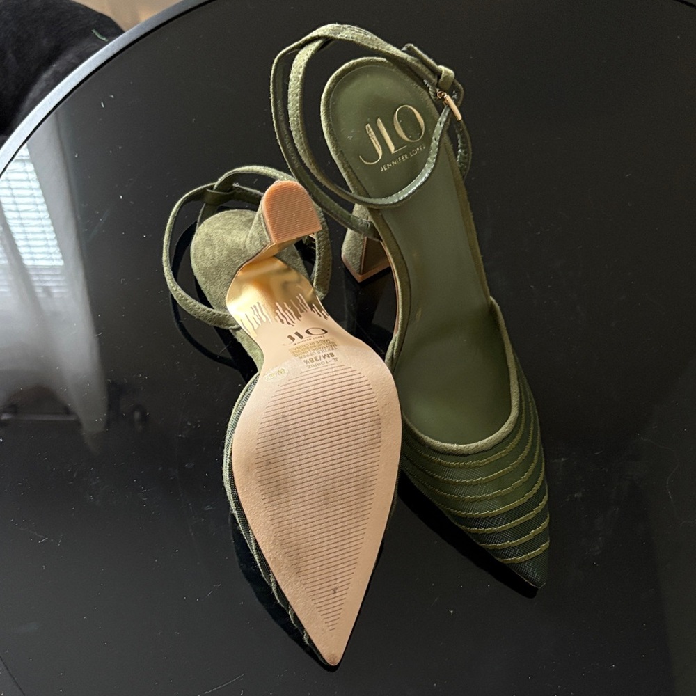 Jennifer Lopez Olive Strappy Heels - Picture 3 of 3